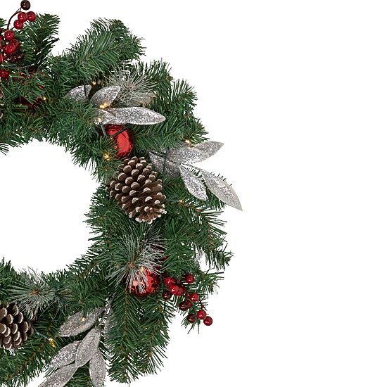 Northlight Frosted Pre-Lit Wreath