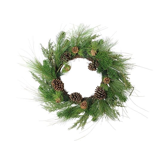Northlight 24in Pine Cones And Needles Wreath