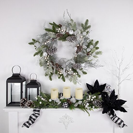 Northlight Mixed Foliage With Pine Cones Wreath