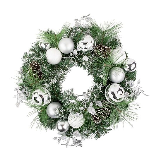Northlight Pine Needle Pinecones And Ornaments Wreath