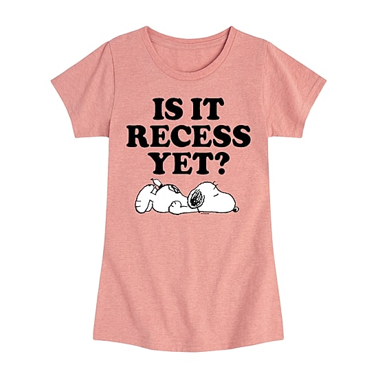 Big Kid Girls Crew Neck Short Sleeve Classic Fit Peanuts Graphic T-Shirt