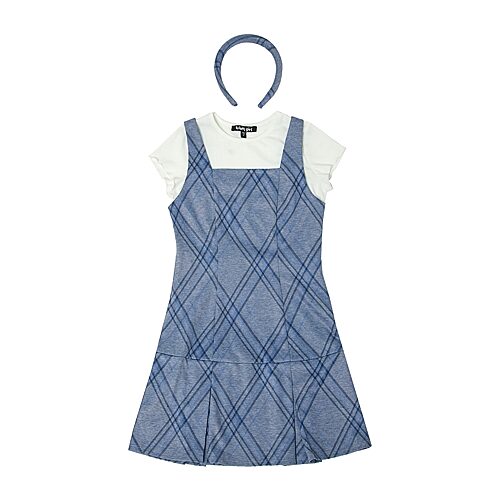 Trixxi Girl Big Kid Girls Belted Long Sleeve Jumper, X-small, Blue