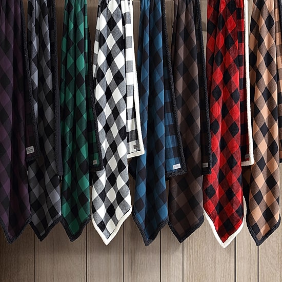 Eddie Bauer Cabin Plaid Cotton Flannel Lightweight Throw