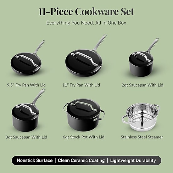 Gotham Steel Modern Collection 11-pc. Cookware Set