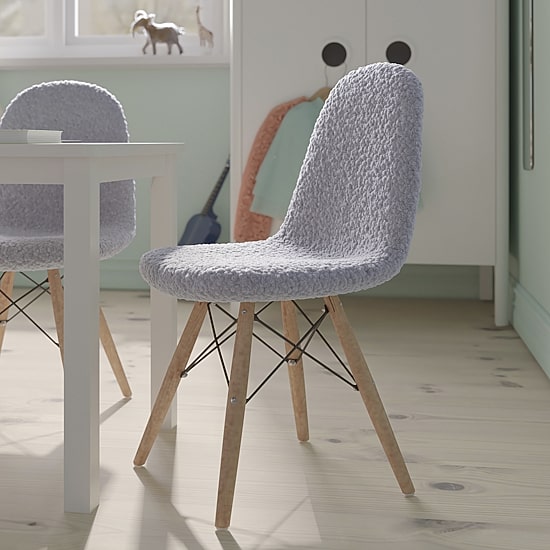 Zula Padded Sherpa Side Chair for Kids