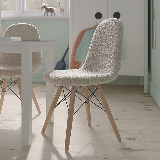 Zula Padded Sherpa Side Chair for Kids
