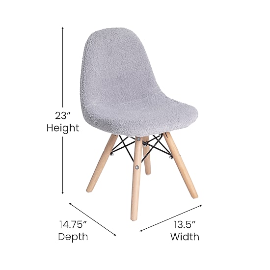 Zula Padded Sherpa Side Chair for Kids