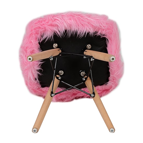 Zula Shaggy Dog Accent Chairs for Kids - Set of 4