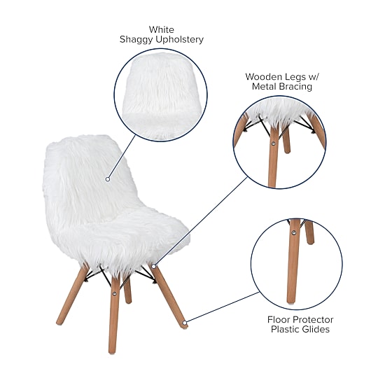 Zula Shaggy Dog Accent Chair for Kids