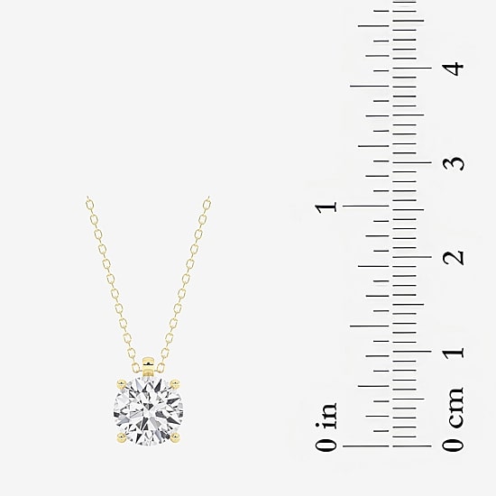 Grown Gorgeous (F, Vs2) Womens 2 1/4 CT. T.W. Lab-Grown Diamond 14K Gold or Platinum Round 18 Inch Pendant Necklace