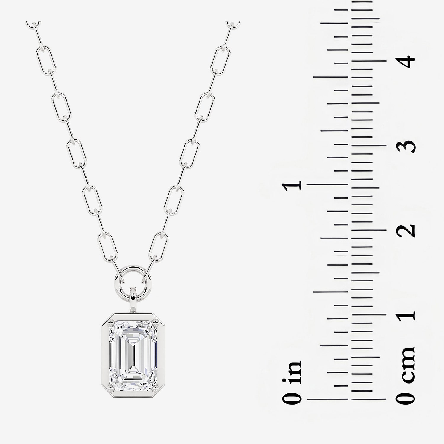 Grown Gorgeous (F, Vs2) Womens 1 3/4 CT. T.W. Lab-Grown Diamond 14K Gold 18 Inch Emerald-cut Pendant Necklace