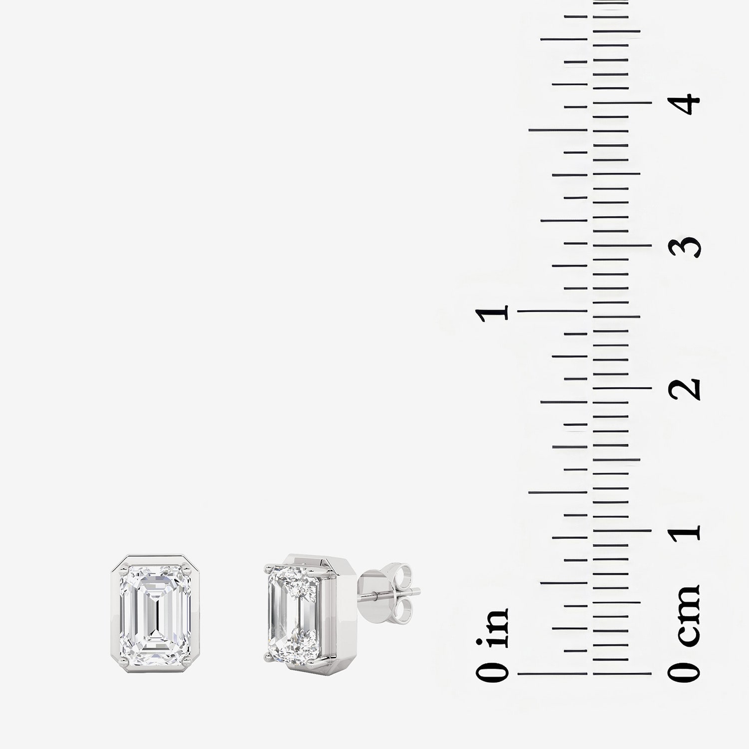 Grown Gorgeous (F,Vs2) 2 1/4 CT. T.W. Lab-Grown Diamond 14K Gold 8.8mm Emerald-cut Stud Earrings