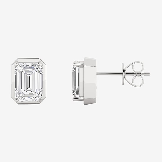 Grown Gorgeous (F,Vs2) 2 1/4 CT. T.W. Lab-Grown Diamond 14K Gold 8.8mm Emerald-cut Stud Earrings