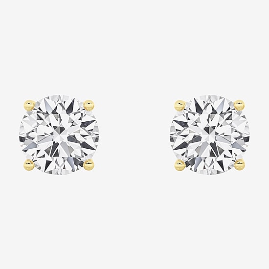 Grown Gorgeous (F, Vs2) 3 3/8 Ct. T.W. Lab-Grown Diamond 14K White Gold or Platinum 7.8mm Round Stud Earrings