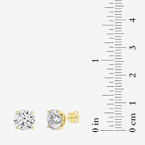 Grown Gorgeous (F, Vs2) 3 3/8 Ct. T.W. Lab-Grown Diamond 14K White Gold or Platinum 7.8mm Round Stud Earrings
