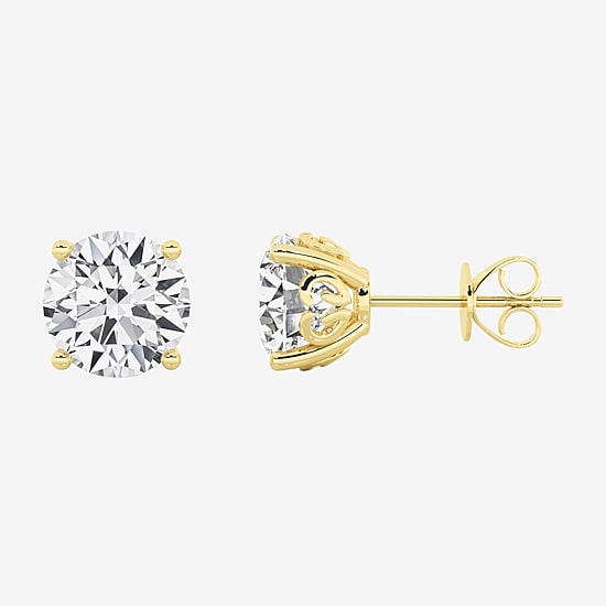 Grown Gorgeous (F, Vs2) 3 3/8 Ct. T.W. Lab-Grown Diamond 14K White Gold or Platinum 7.8mm Round Stud Earrings