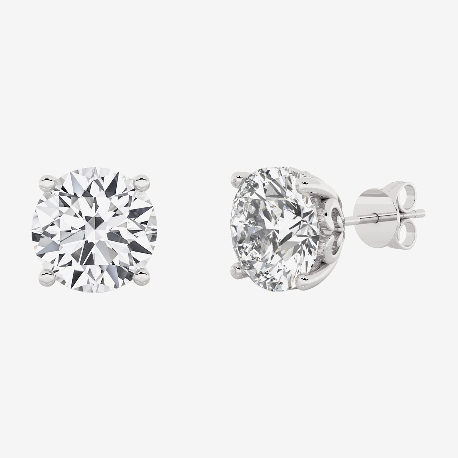 Grown Gorgeous (Vs2,F) 4 1/2 CT. T.W. Lab-Grown Diamond 14K Gold or Platinum 6.7mm Round Stud Earrings