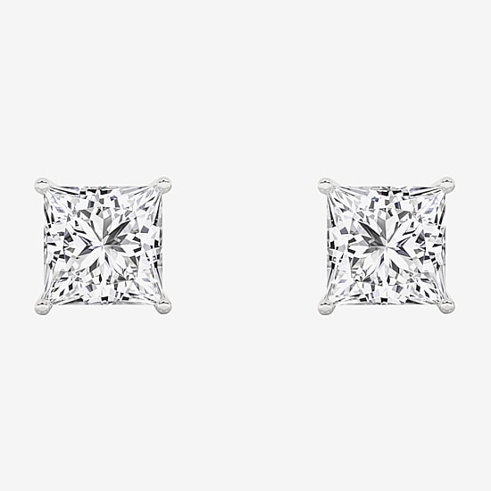 Grown Gorgeous (Vs2, F) 2 1/4 CT. T.W. Lab-Grown Diamond 14K Gold or Platinum 6.3mm Princess Stud Earrings