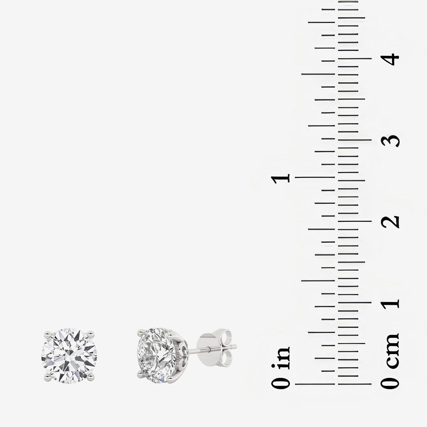 Grown Gorgeous (Vs2/F) 2 1/4 CT. T.W. Lab-Grown Diamond 14K Gold or Platinum 6.8mm Round Stud Earrings