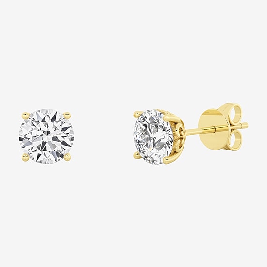 Grown Gorgeous (F, Vs2) 1 1/10 CT. T.W.  Lab-Grown Diamond 14K Gold or Platinum 6.1mm Round Stud Earrings