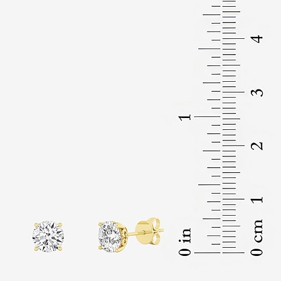Grown Gorgeous (F, Vs2) 1 1/10 CT. T.W.  Lab-Grown Diamond 14K Gold or Platinum 6.1mm Round Stud Earrings
