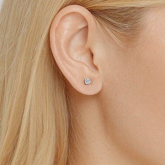 Grown Gorgeous (F, Vs2) 1 1/10 CT. T.W.  Lab-Grown Diamond 14K Gold or Platinum 6.1mm Round Stud Earrings