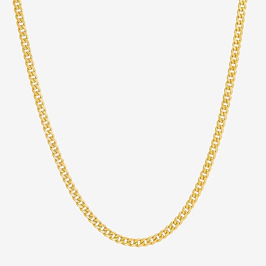 Made in Italy Unisex Adult 14K Gold 22 Inch Cuban Chain Necklace