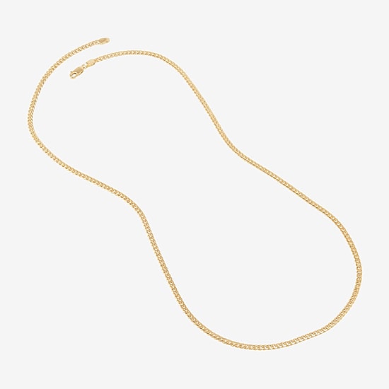 Made in Italy Unisex Adult 14K Gold 22 Inch Cuban Chain Necklace