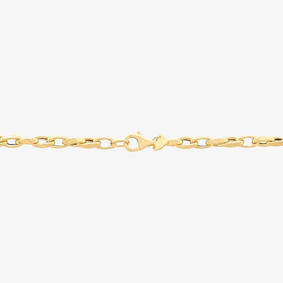 Made in Italy Mens 10K Gold 22 Inch Link Chain Necklace