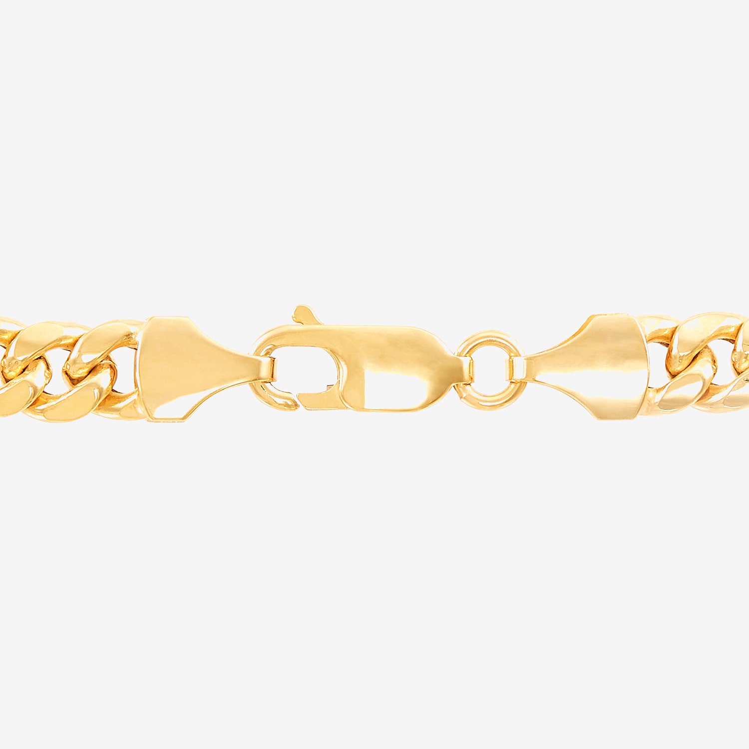 Made Italy Mens 10K White Gold 14K 22 Inch Curb Chain Necklace