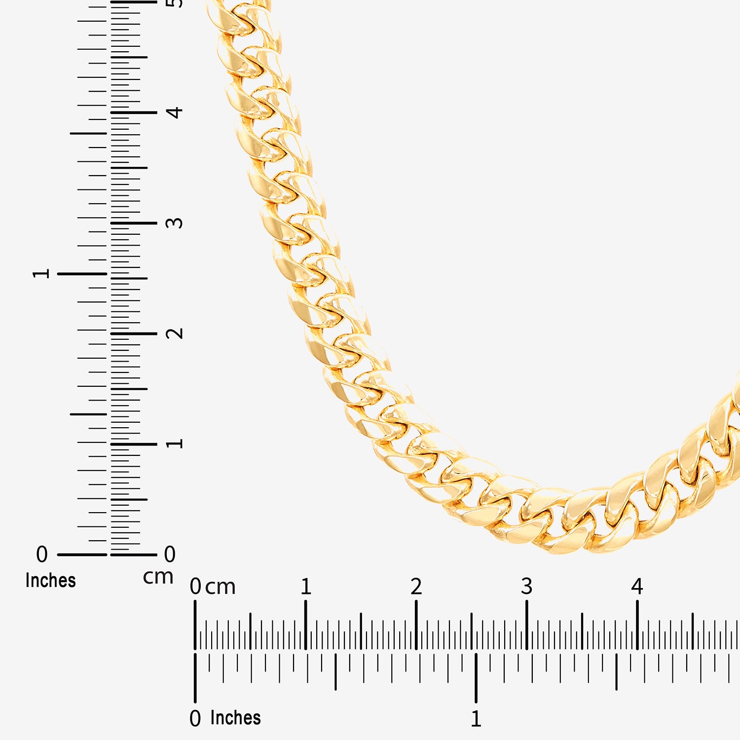 Made Italy Mens 10K White Gold 14K 22 Inch Curb Chain Necklace