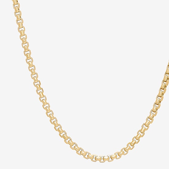 Made in Italy Mens 14K Gold 20 Inch Box Chain Necklace