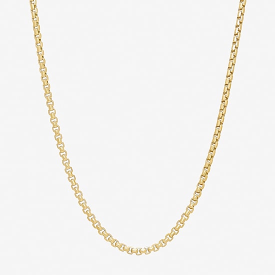 Made in Italy Mens 14K Gold 20 Inch Box Chain Necklace