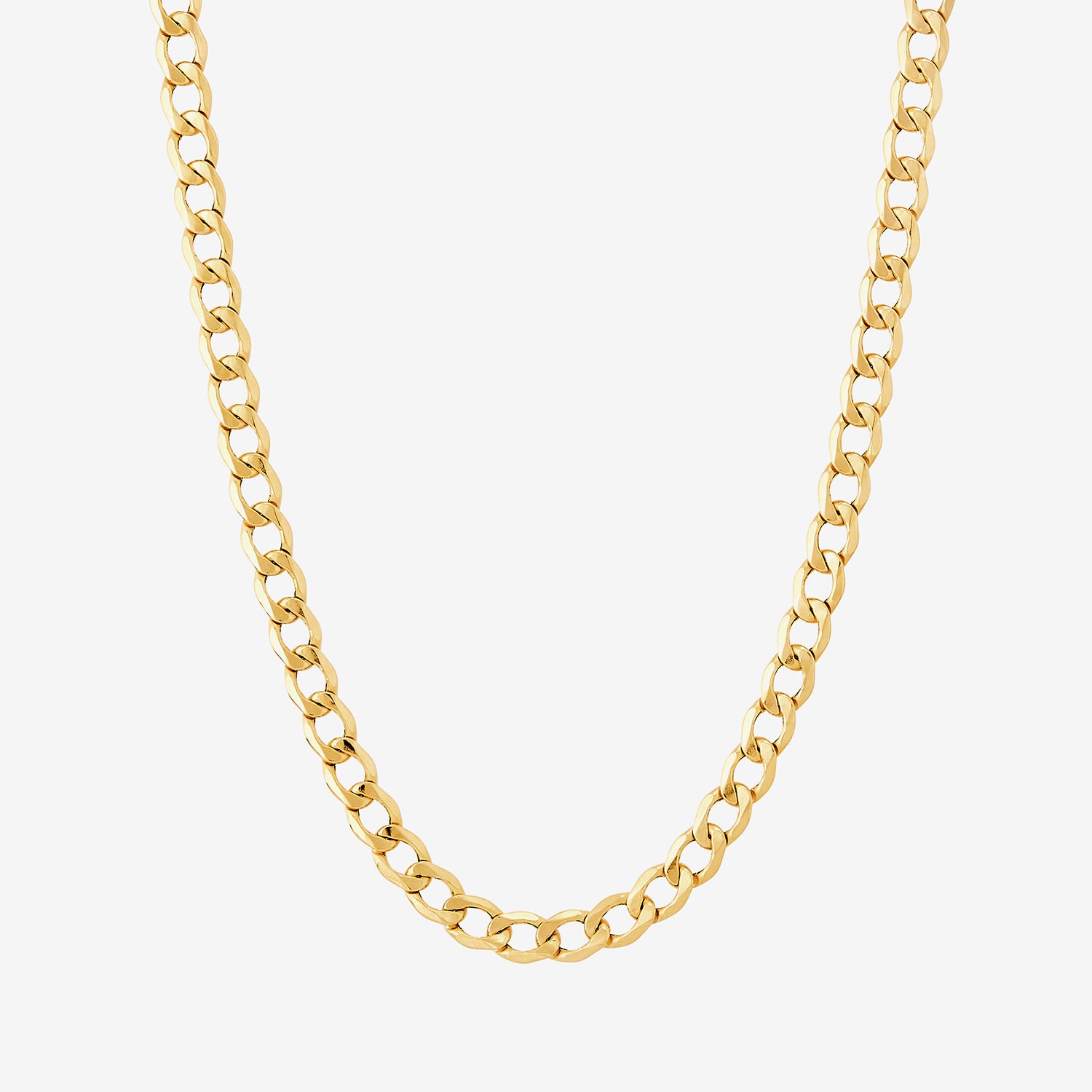 Made in Italy Unisex Adult 18 - 22 Inch 10K Gold Link Necklace