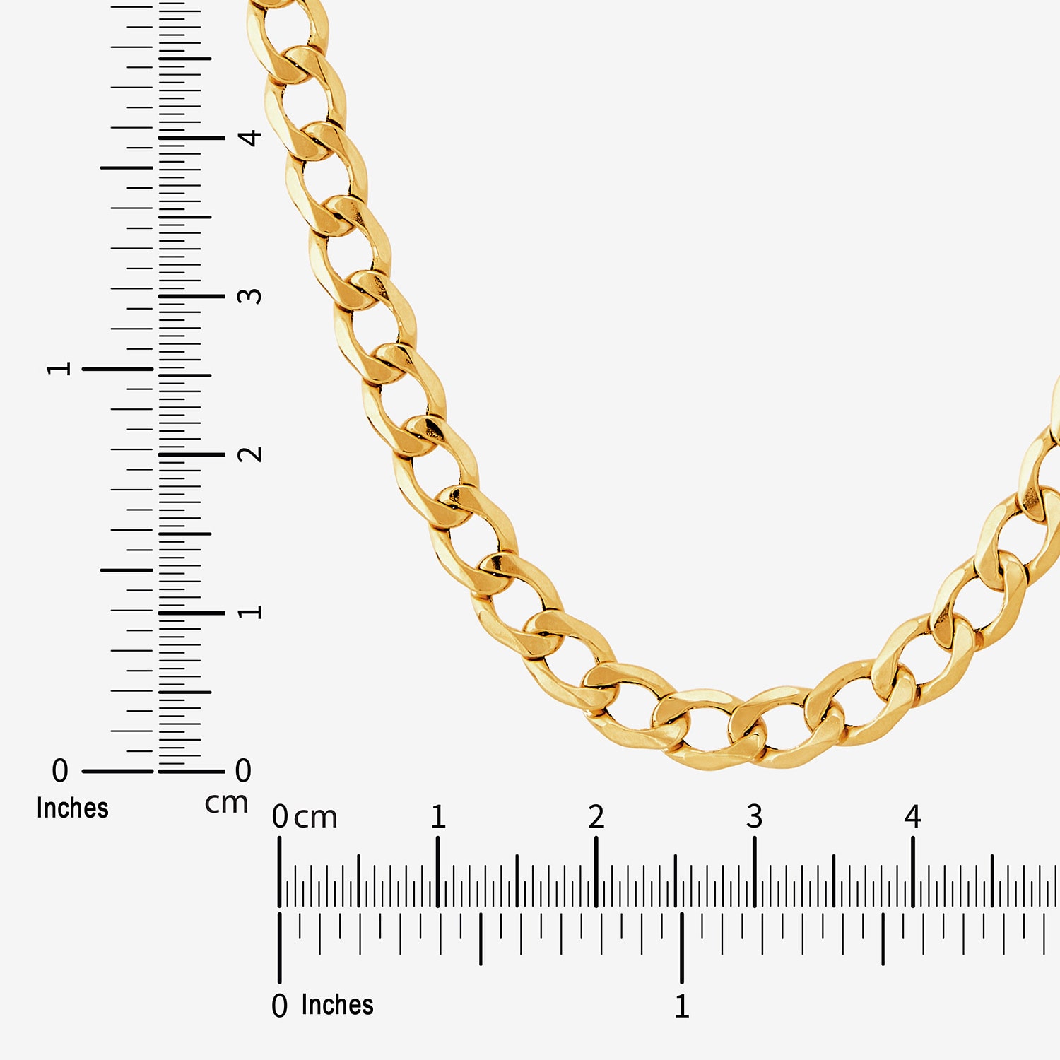 Made in Italy Unisex Adult 18 - 22 Inch 10K Gold Link Necklace