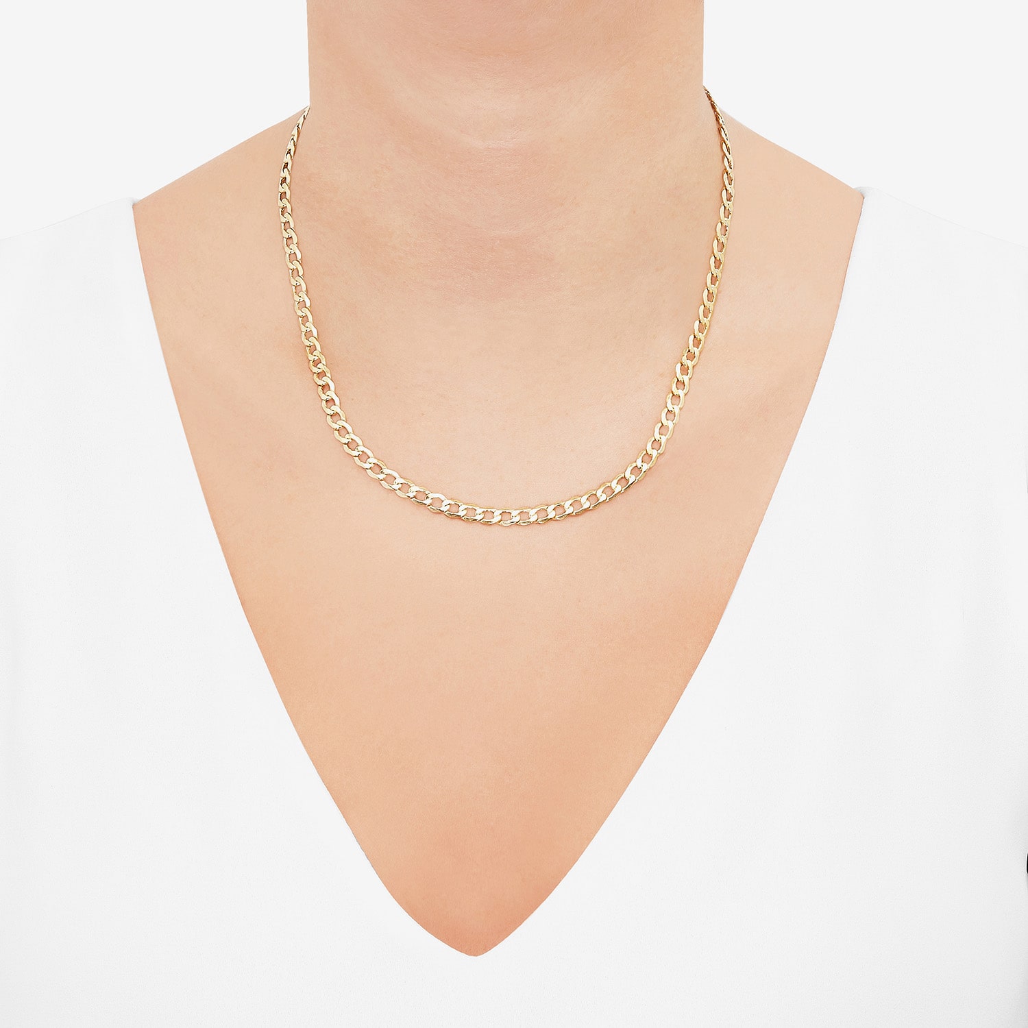 Made in Italy Unisex Adult 18 - 22 Inch 10K Gold Link Necklace