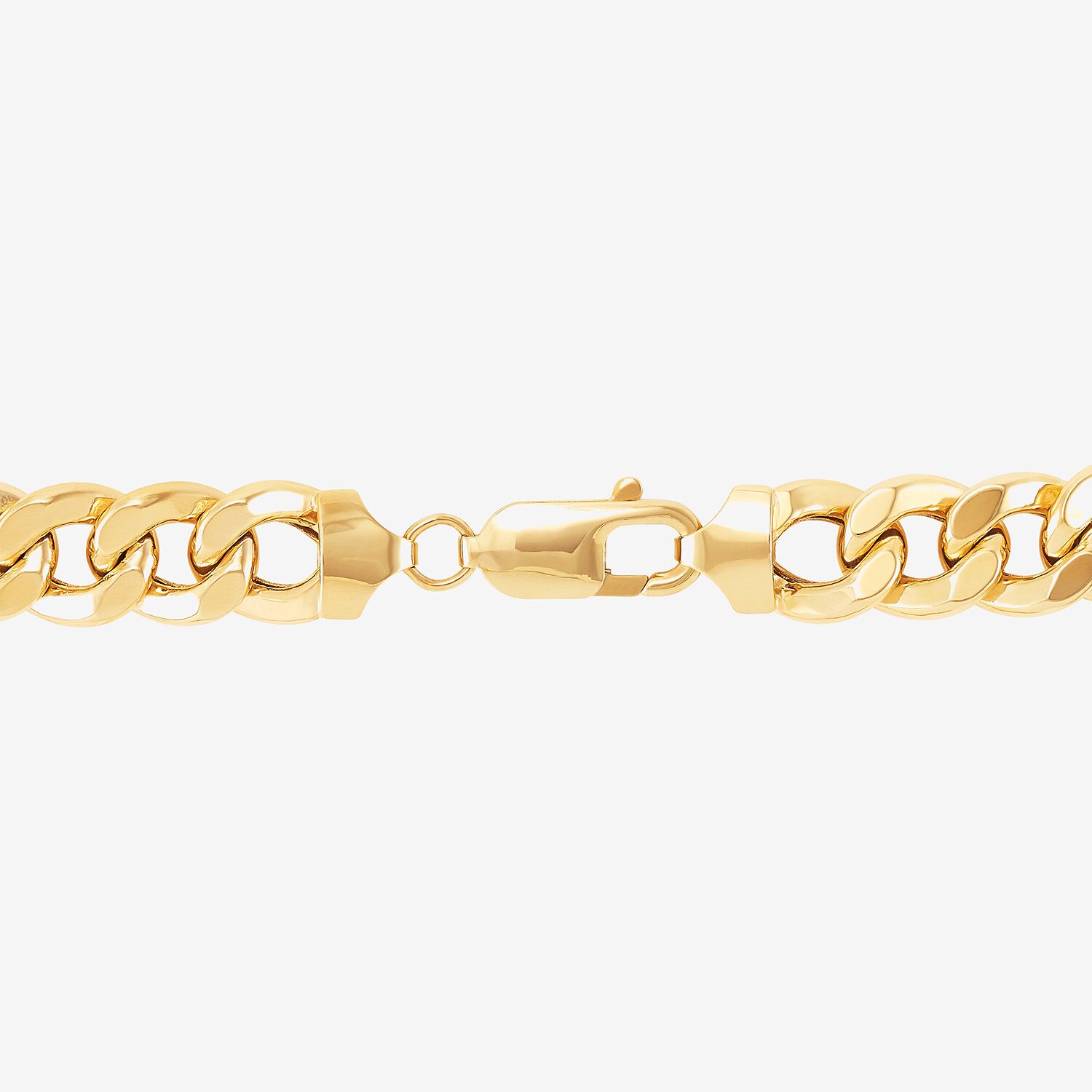 Made in Italy Mens 14K Gold 8 1/2 Inch Hollow Curb Id Bracelet