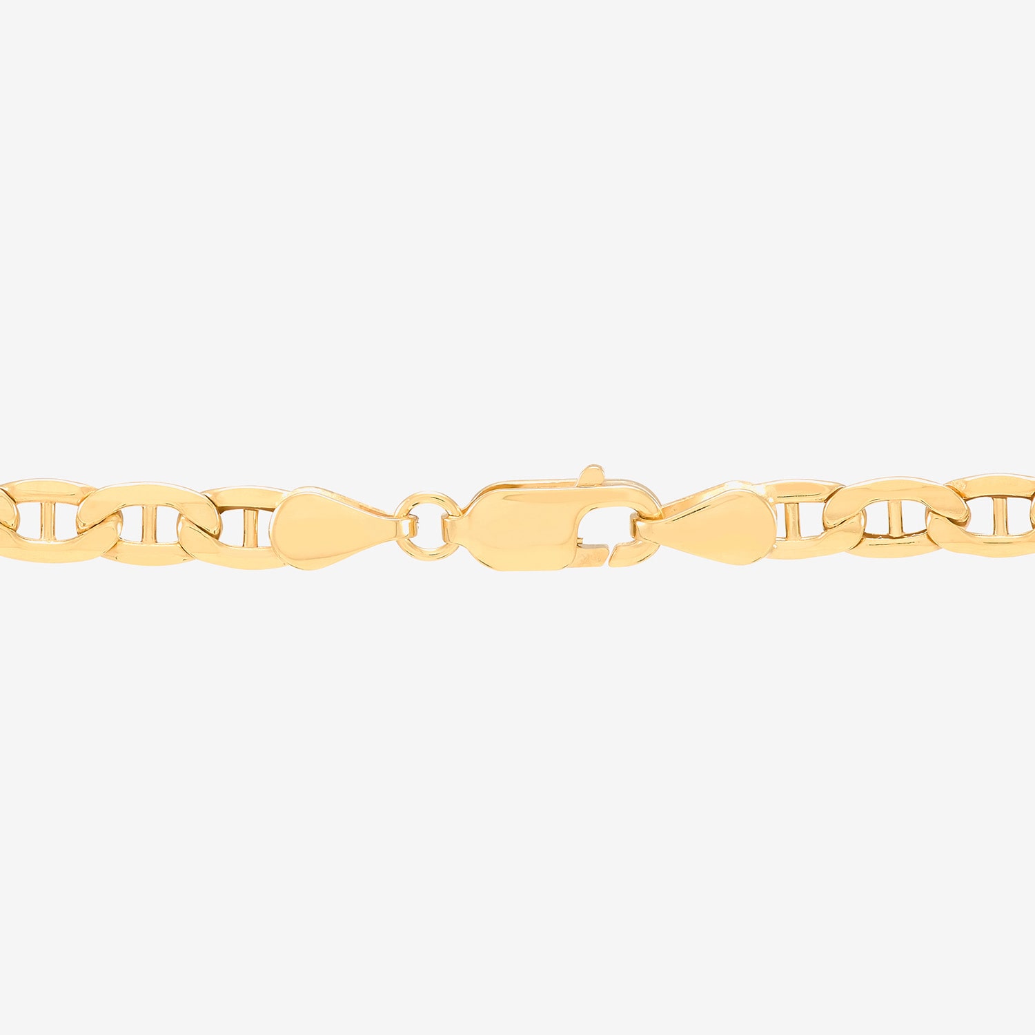 Made in Italy Mens 10K Gold 22 Inch Mariner Chain Necklace