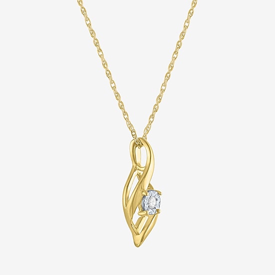 Yes, Please! Womens 1/10 CT. T.W. Lab Grown White Diamond 14K Gold Over Silver 2-pc. Jewelry Set