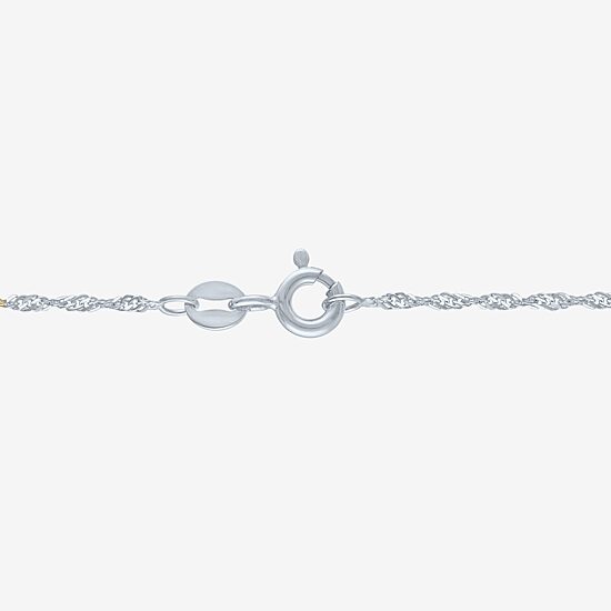 Yes, Please! (G-H, Si2-I1) Womens Diamond Accent Lab Grown White Diamond Accent Sterling Silver 18 Inch Pendant Necklace