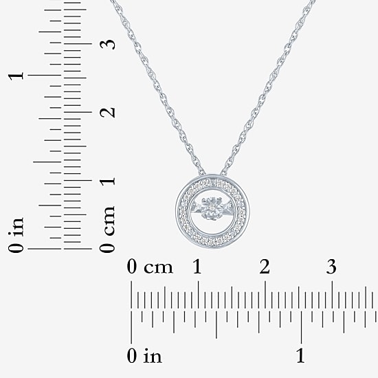 Yes, Please! (G-H, Si2-I1) Womens Diamond Accent Lab Grown White Diamond Accent Sterling Silver 18 Inch Pendant Necklace