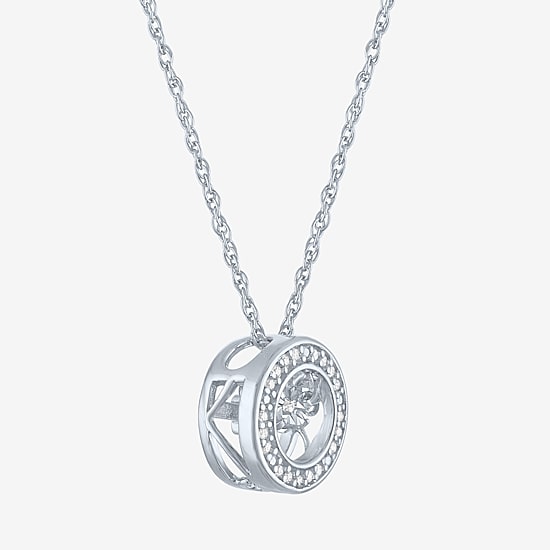 Yes, Please! (G-H, Si2-I1) Womens Diamond Accent Lab Grown White Diamond Accent Sterling Silver 18 Inch Pendant Necklace