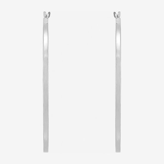 Womens 10K Gold 40mm Round Hoop Earrings