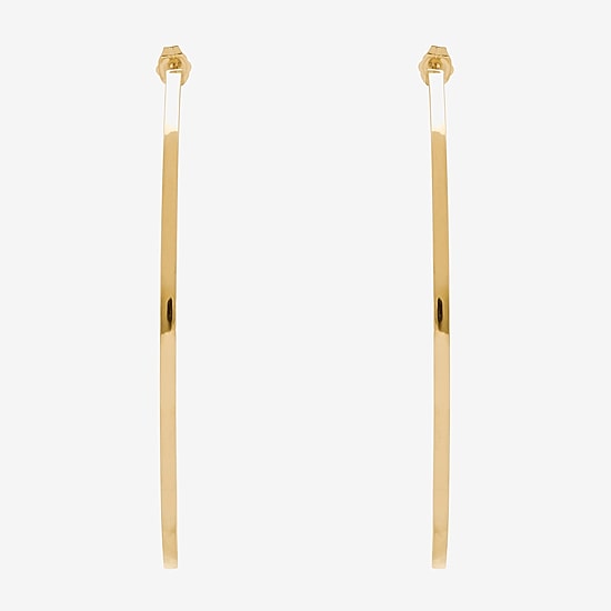 Womens 14K Gold 70mm Hoop Earrings