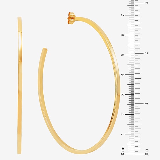 Womens 14K Gold 70mm Hoop Earrings