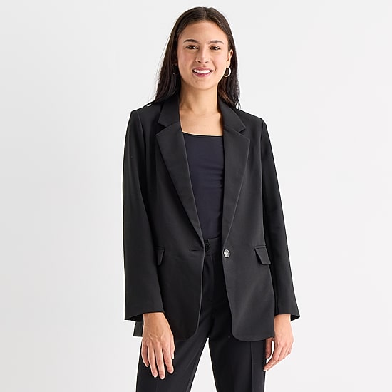 by&by Womens Juniors Regular Fit Blazer