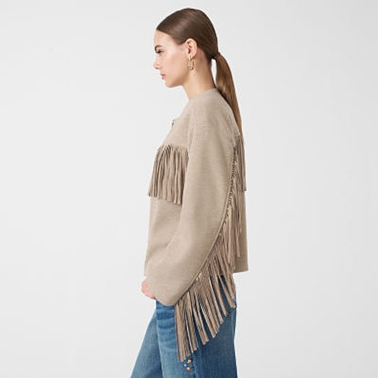 RM Rebecca Minkoff Womens Fringe Jacket