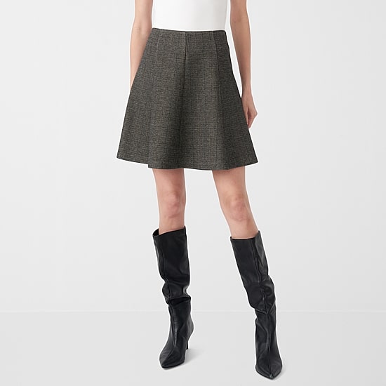 RM Rebecca Minkoff Womens Mid Rise Mini Flared Skirt