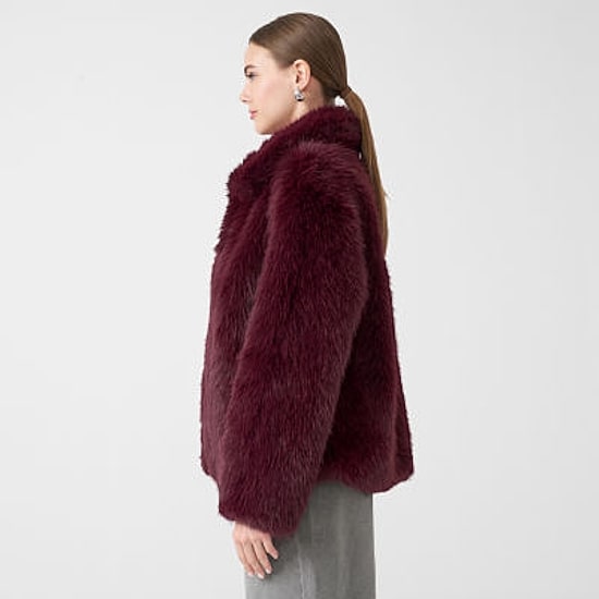 RM Rebecca Minkoff Womens Faux Fur Coat