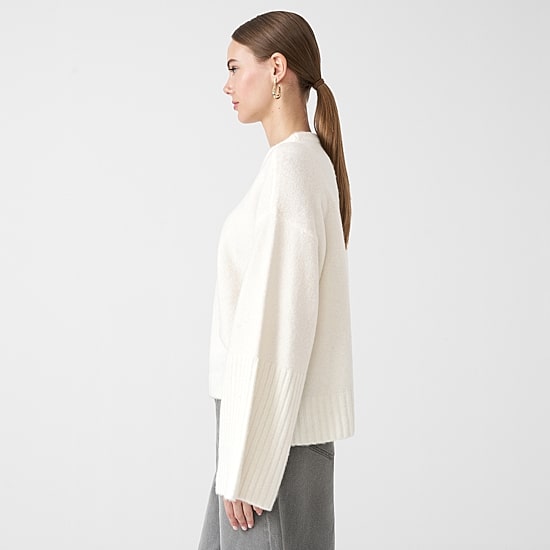 RM Rebecca Minkoff Womens Crew Neck Long Sleeve Pullover Sweater